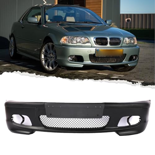 HAPSO M-Tech Style Front Bumper Cover Kit Fit For 2001-2006 BMW E46 325Ci 330Ci & 2000 323Ci Modified Front Bumper With Grille Assembly (Not Replacement Parts)