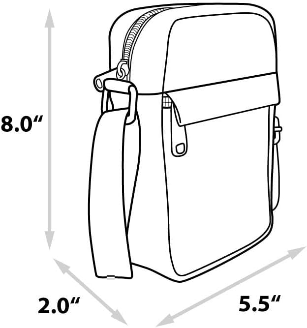 Disney Bag, Crossbody, Lilo and Stitch, Stitch Scrump and Ducks Collage, Blue, Vegan Leather - Image 5