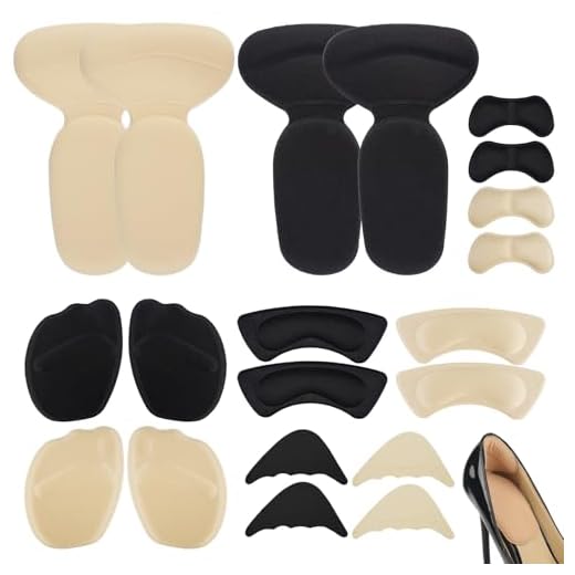 10 Pares Almohadillas de Tacón Alto, Plantillas Rellenos de Zapatos Unisex, Almohadillas para Zapatos Reutilizables, Calce Inserciones de Zapatos Ajustables para Zapatos Demasiado Grandes y Sueltos