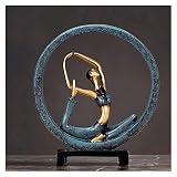 HANDIYA Sculpture Artisanale Abstrait Ornements Sculpture Art Statue Accueil Décoration Salon Accessoires Crafts Modèle Figurines Cadeau Decoration de Bureau Cadeau (Size : D)