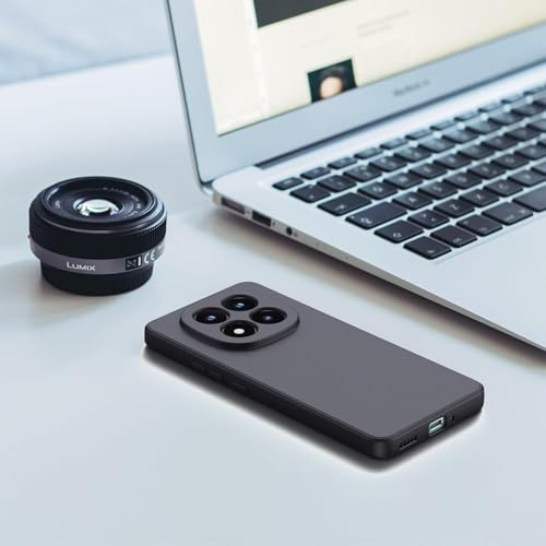 Image of DIZORO Compatible with Mi Redmi Note 15 Pro Plus 5G Back Cover with Upgraded Square Edges for Camera Protection Shockproof Flexible Matte Liquid Silicone Mobile Phone Case - Black