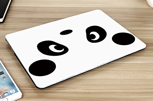HRH 2 in 1 Cute Panda Laptop Body Shell PC Hard Case Cover and Matching Silicone Keyboard Cover for MacBook New Pro 15 with Touch bar A1707 A1990(2018 2017 2016 Release)