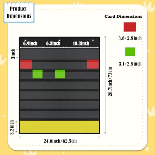 FALIZIFU Tabela de bolso para calendário mensal da sala de aula