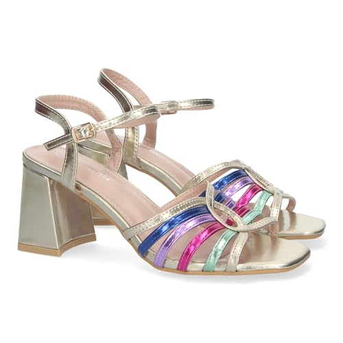 shoes&blues.es 81587-Sandalia de Tacon para Mujer, Comodas, con A...