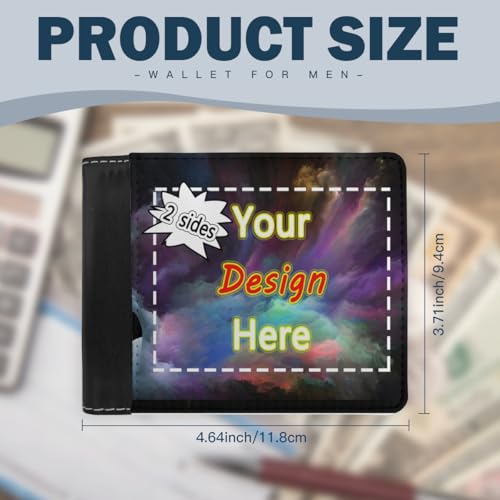 Custom mens wallet For Image,Logo Design Your Own Name Picture Perfect Gifts For Dad personalized wallets2