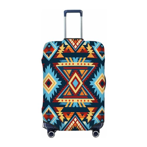 Bohemian Aztec Ethnic African Aztec Stretchable Luggage Covers for Suitcase TSA Approved, Dust Proof and Scratch Resistant Travel Luggage Protector for Carry On (18-21 in)
