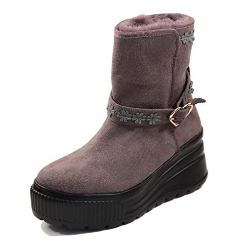 【primevere LIZ LISA プリマベーラリズリサ】 ブーツ 厚底 PLZ8081 グレースエード LL（24.5センチ～25.0センチ）