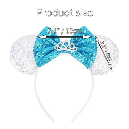 Image of DRESHOW Mouse Ears Bow Headbands Glitter Party Decoration Cosplay Costume for Women