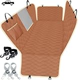 Picture of Dog Seat Cover for Truck Back Seat with 2 Seat Belts, Waterproof Dog Hammock for Car Compatible with F150 F250/Chevrolet Silverado/Ram Pickup/GMC Sierra/Toyota Tundra and Crew Cab