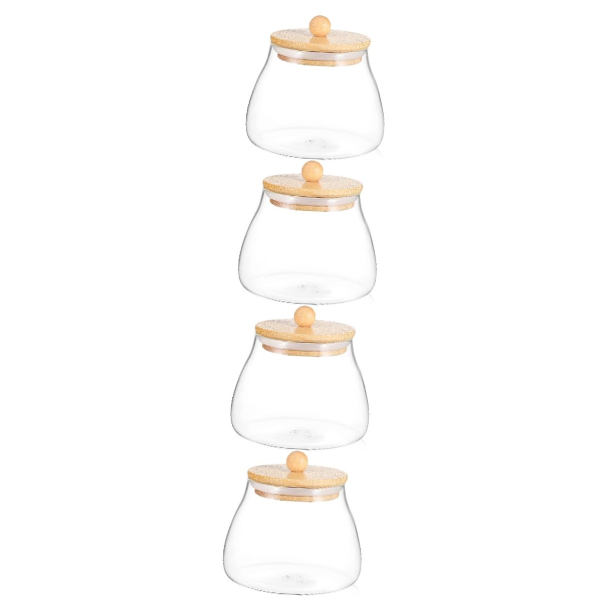 GALPADA 4 Pezzi Barattolo Sigillato Avena Coperchio Grandi Vasetti Barattoli Ermetico Distributore Contenitori Caramella Bottiglia Paglia Potere Mini Bottiglie Con Coperchi Filtro Di Legno