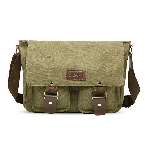 La borsa a tracolla vintage è realizzata in tela resistente all'usura, fibbie robuste. Abbiamo utilizzato migliori materie prime e un metodo di cucito rinforzato migliore. La tracolla regolabile, leggera e comoda.