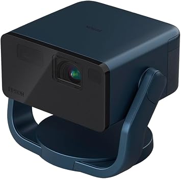 Epson EF-22N | Mini Smart Full HD Potable Laser Projector | Google TV | 5W Bluetooth Speaker | 3LCD Technology | 1,000 Lumens | 150'' Display | Indoor/Outdoor Use | Midnight Blue