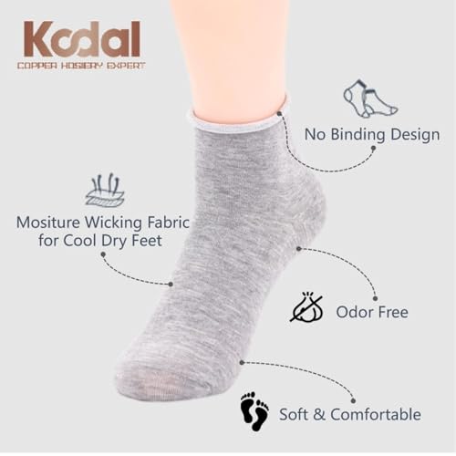 Kodal Copper Dress Socks Ankle-No Binding Comfort for Work Odor Control Moisture-Wicking Casual & Everyday Wear3