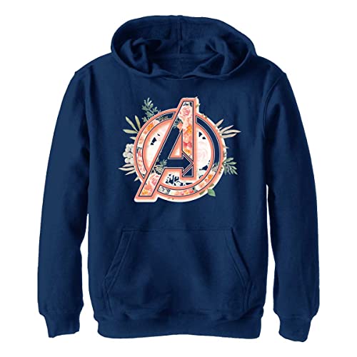 Sweat Marvel Avengers bleu marine sweat-shirt capuche imprimé fleurs 9-11 ans