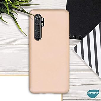 Microsonic Matte Silicone Xiaomi Mi Note 10 Lite için Kılıf Siyah [Mi Note 10 Lite ile Uyumlu Kılıf - Siyah]
