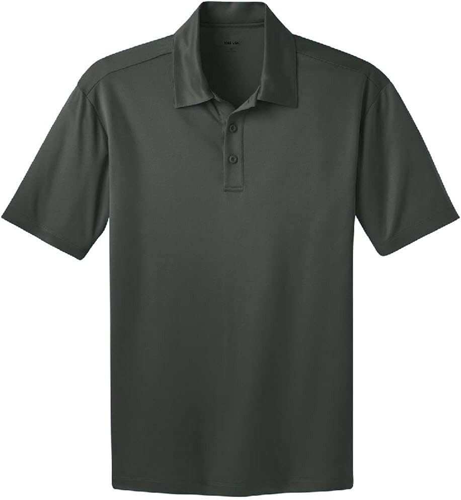 Joe's USA Men's Silk Touch Golf Polo's,S-Steel Grey