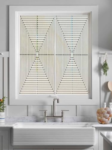 Película para ventana privacidad beige y negro 19.6x39.3 pulg miniatura 2
