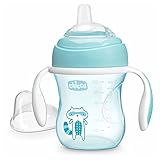 VASO BEBÉ ANTIGOTEO el vaso infantil de transición de Chicco con asas extraíbles es fácil de agarrar y está diseñado para bebés a partir de 4 meses, apoyando la transición gradual del pecho o el biberón al vaso