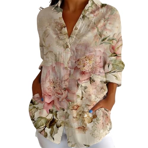Chemisier doux au toucher soie avec imprimé floral chic et finitions soignées