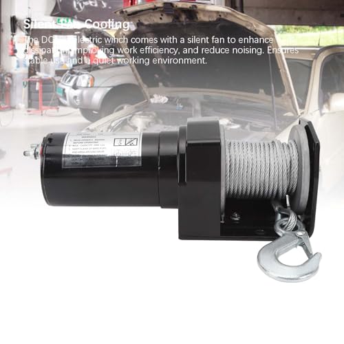 Cabrestante eléctrico FLEXMAN 2000Lbs DC12V con control remoto miniatura 7