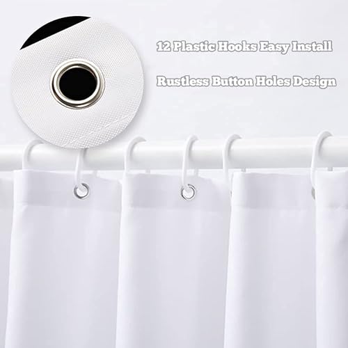 Image of Kids Rainbow Shower Curtain for Girls Cute Girly Polka Dot Shower Curtain | Toddler Nursery Child Bathroom Set Modern Minimalist Aesthetic Curtain Bathtub Accessories Decor 60Wx72L