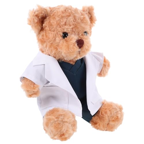 HOOTNEE Ours en Peluche Docteur Doux 30 Cm pour Garçon Et Filles Peluche Jouet Éducatif Présent Créatif Chambre Décorative