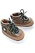 Mogo Baby - Jungen Baby Trachten Schuhe mit Herz und Edelweiß braun, GRAU, Gr. 16 (0-3 Monate)