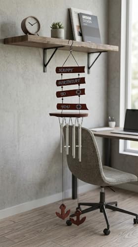 Image of numeroastro Hanging Wind Chime for Positive Energy for Home and Balcony Decor with Melody Sound (8 Pipes) (22 Inches Approx) (1 Pc)