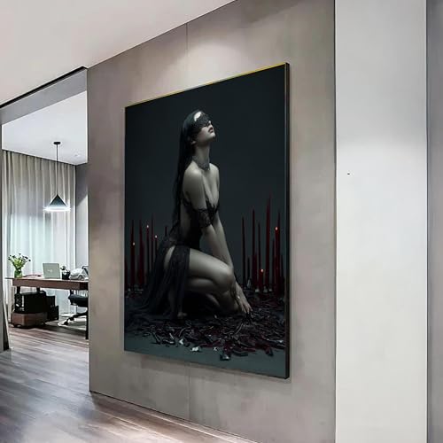 Tableau gothique mystique en toile pour créer une ambiance salon originale et ténébreuse