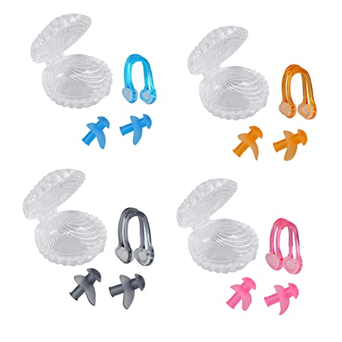 BCOATH Super-Soft Silicone Swim Earplug Nose Clip Swimming Accessories Waterproof Swimming Nose Plug for Adults