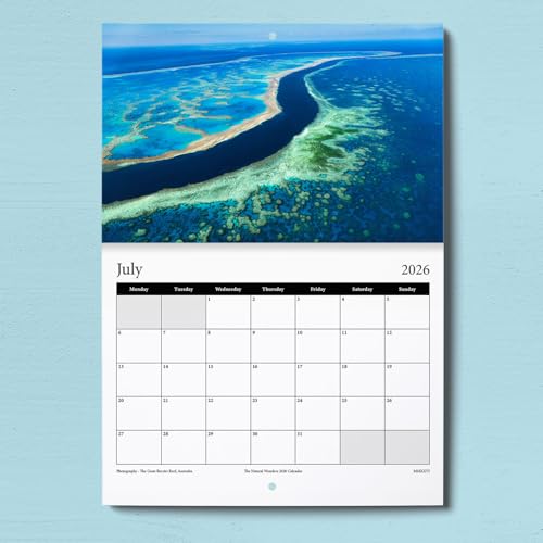 2026 Natural Wonders Wall Calendar Featuring Stunning Photography of Natural Wonders From Around The World - Includes All UK & World Holidays & Dates | Perfect Christmas Calendar for Home And Office - Image 4