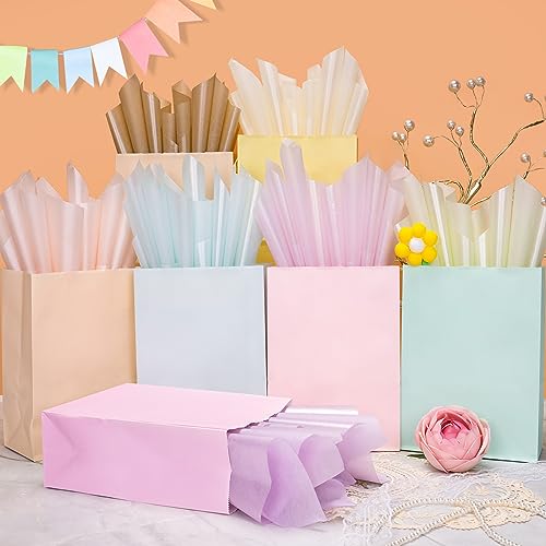 Image of Larcenciel 70 Sheets Tissue Paper, Metallic Gift Tissue Paper for Gift Bags, Gift Wrapping & Packaging, Colorful Gift Wrap Perfect for Birthdays, Holidays, Weddings, Art Crafts, Party Decor,19.7x13.8