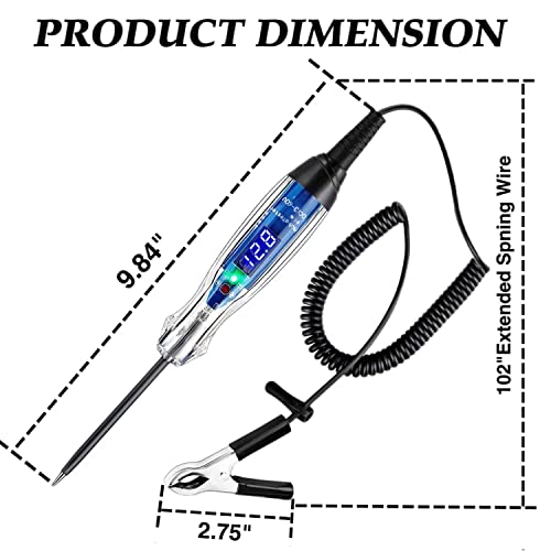Tester digital de circuitos automotrices 3-60V para diagnóstico de corriente 7