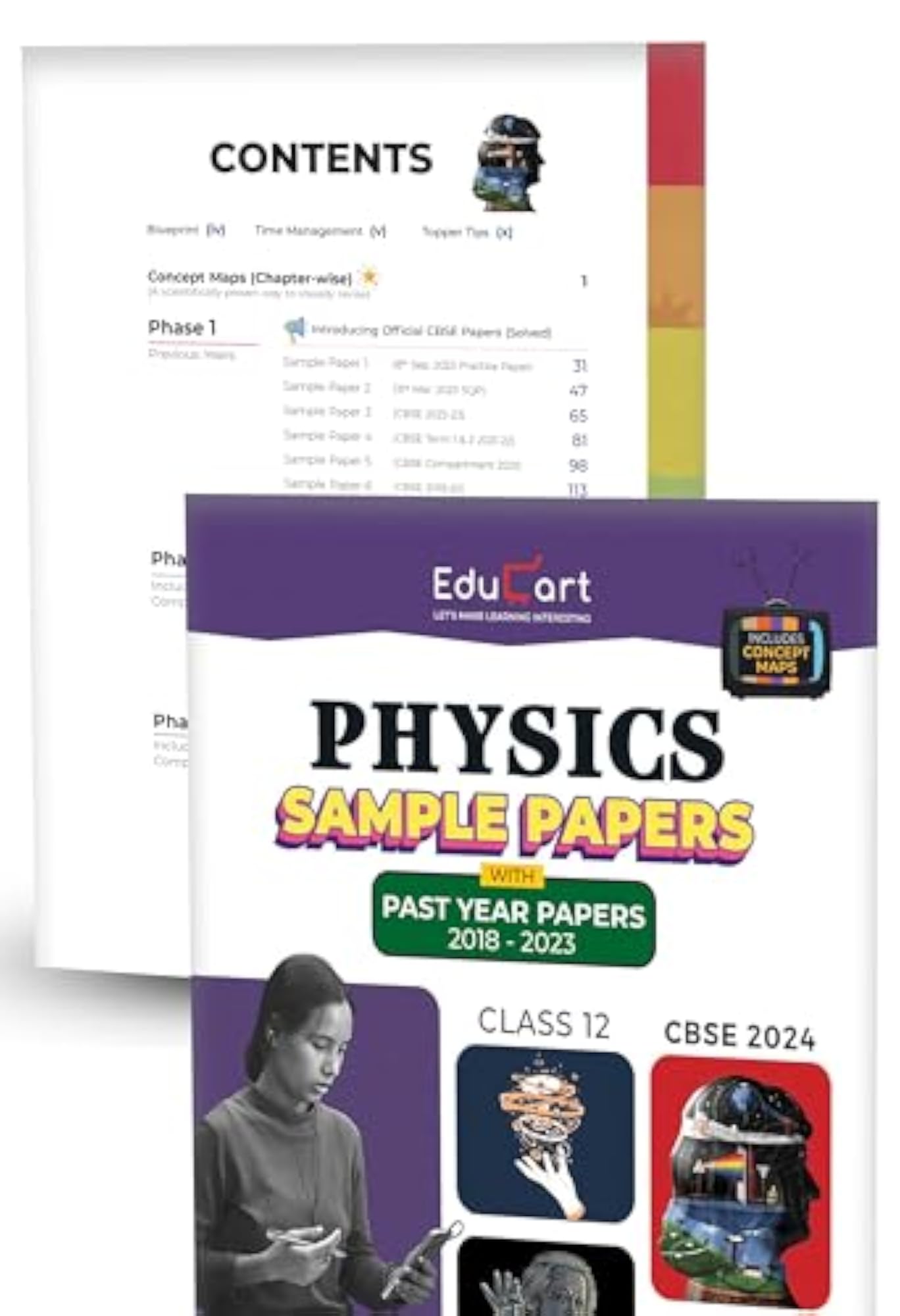 Educart CBSE Class 12 Sample Papers Bundle - Physics, Maths, Chemistry & English 2023-24