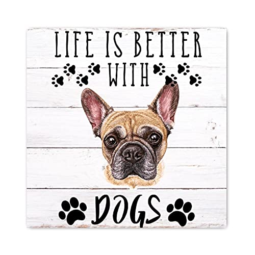 Panneau en bois cadeau idéal pour passionnés de chiens décoration murale 30 cm