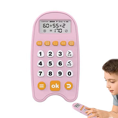 Richolyn Jeu de mathématiques électronique - Jouet Calculatrice pour Enfants - Machines d'entraînement arithmétique orale, Jouet d'apprentissage éducatif pour Enfants, Jouets de Calculatrice Cover