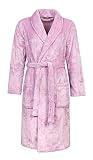 Damen Fleece-Bademantel | Wärmehalter | Damen Luxus Weich Winter Warm Bademantel ohne Kapuze, Flieder, 36