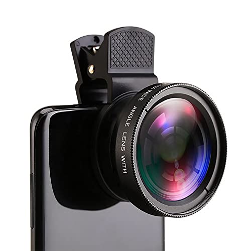 Mobile Phone Lens,2 Functions Mobile Phone Lens 0.45X Wide Angle Len and Macro HD Camera Lens for iPhone for Android Phone (-10119924)