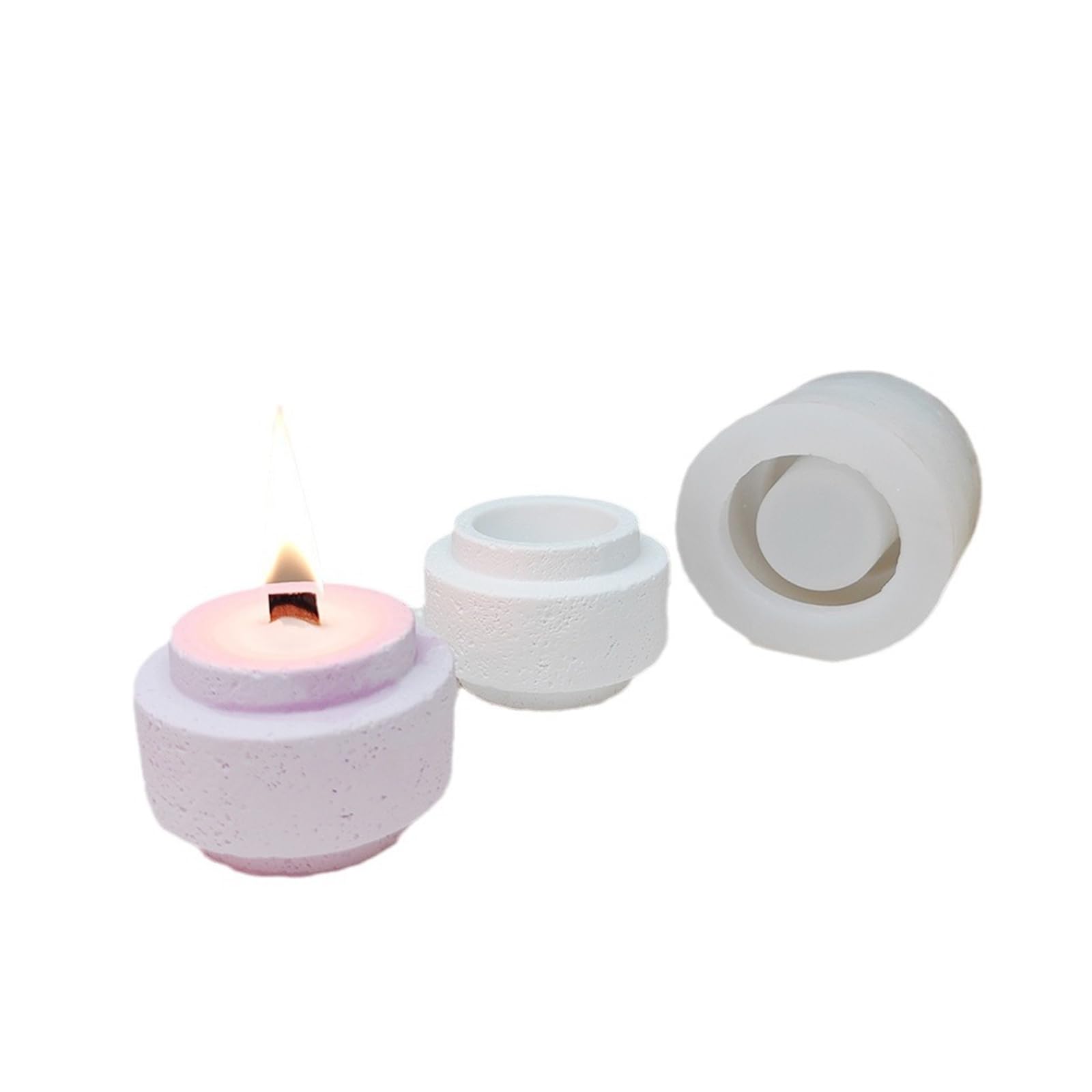Jazuaiao Silicone Round Cup Mold Epoxy Resin Molds Scented Molds Plaster for Table Decorations Silicone Round Cup Mold Scented Plaster