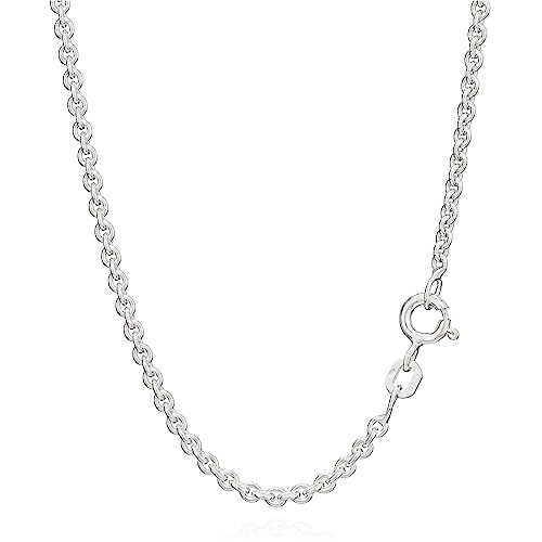 Collier maillon rond argent 925 massif NKlaus chaîne pour homme femme 2,40 mm