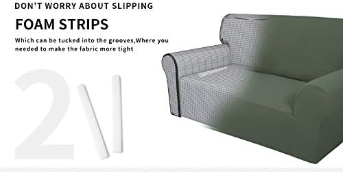 Miniatura 4 de Easy-Going - Funda elástica de forro polar para sofá, de spandex, antideslizante, suave, funda de sofá, protector de muebles lavable con espuma