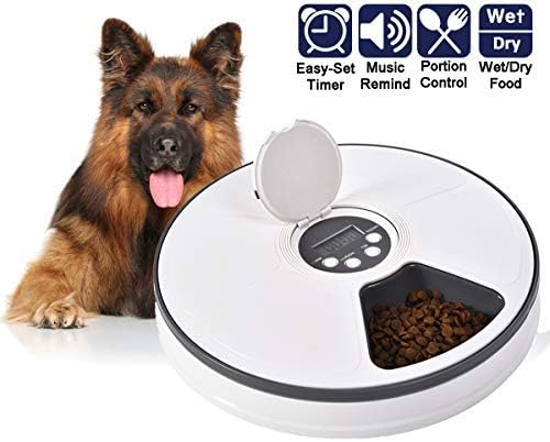 Ancaixin Automatic Feeder with Digital Timer and Music for Dog Cat, Pet Self Portion Control Dispenser for Small Medium Large Puppy…