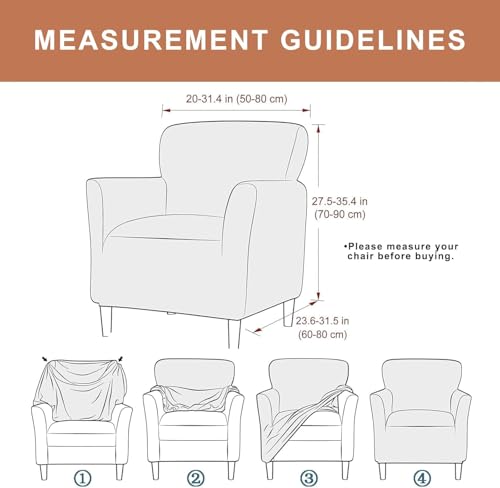 Fundas para sillones de banquete: pack de 2 fundas impermeables y elásticas con brazos 7