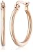 Stainless Steel 18K Rose Gold-Plated Small Round Hoop Earrings