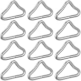 90 hebillas triangulares resistentes para cama elástica con anillos en V de metal, conectores duraderos y resistentes a la intemperie para reparación de alfombras, red de trampolín y accesorios de