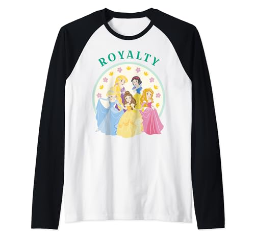 T-shirt Disney Princess Cute Royalty vêtement baseball raglan manches contrastées