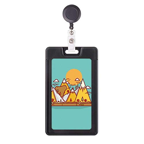 Porte-badge rétractable ours de montagne avec clip ceinture pour infirmière et bureau