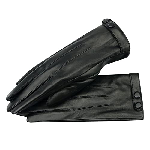 HSer Damen Winter Thermohandschuhe, Touchscreen Texting Lederhandschuhe Winter Warm Weiche Handschuhe Kaschmir Futter(Size:XL) Cover