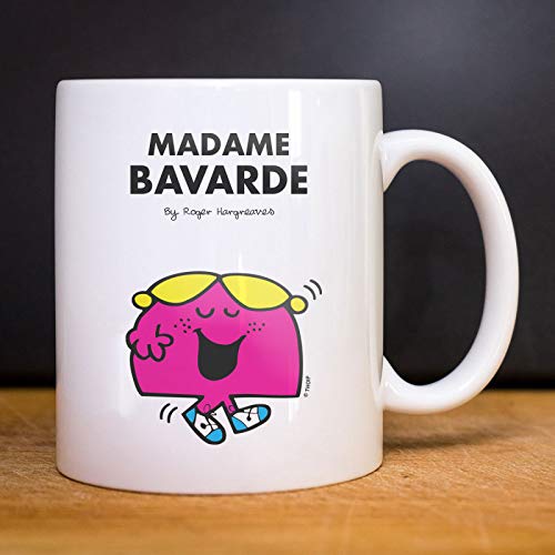 Monsieur Madame Mug Madame Bavarde - Mug céramique imprimé en France - Licence Officielle