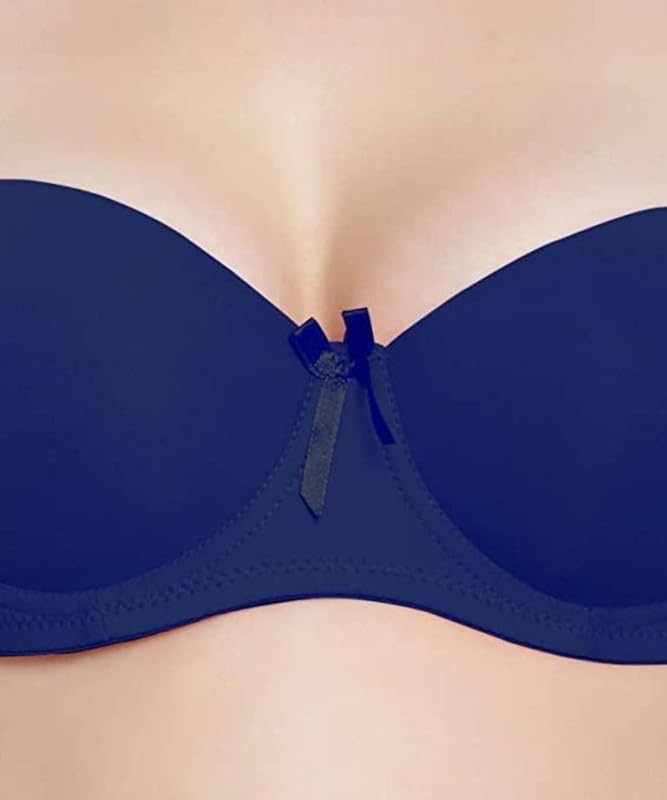Image of Brachy Women's Polycotton Padded Underwire Strapless Bra Beige